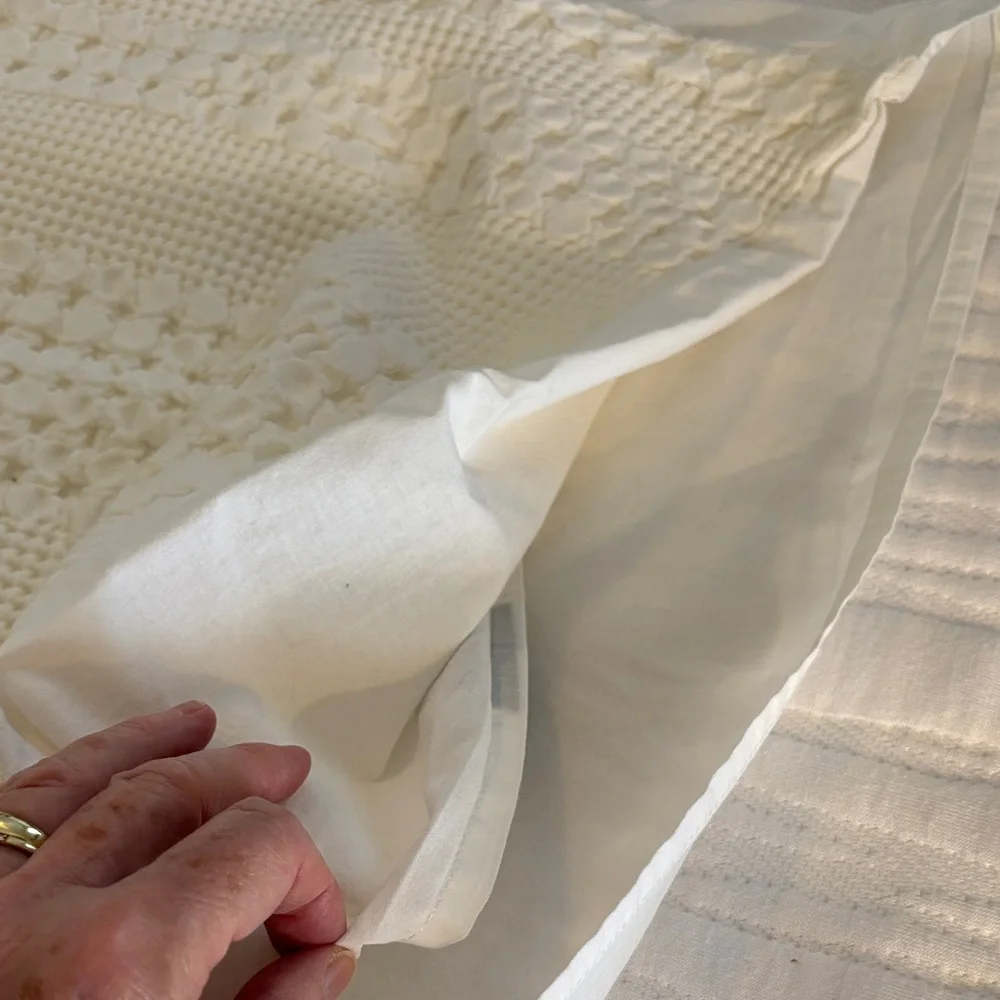 Pacific Home Fashion Large Pillow Cover Sham Luxurious Off-White Textured 💯